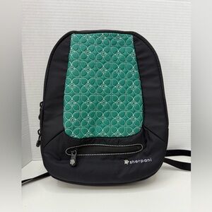 Sherpani Quilted Green and Black Backpack